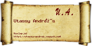 Utassy András névjegykártya