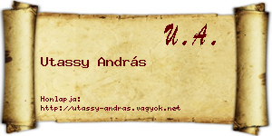 Utassy András névjegykártya