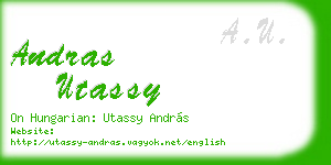 andras utassy business card